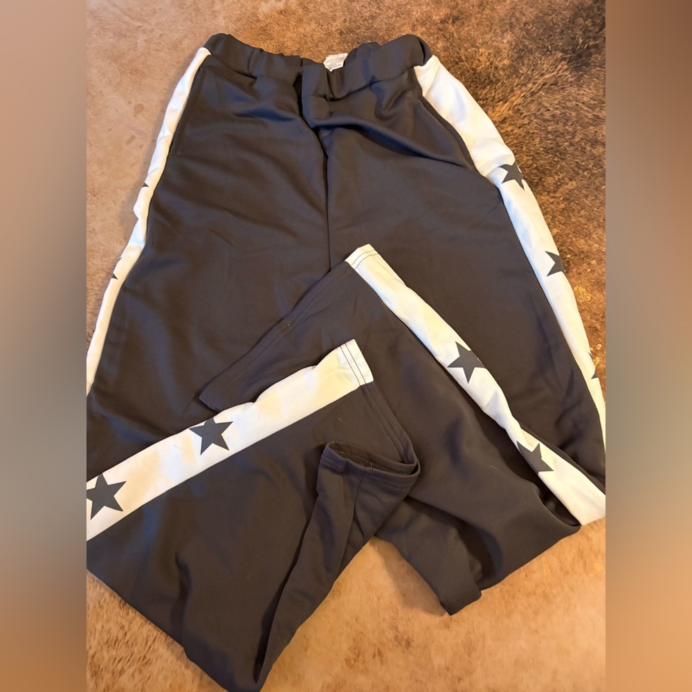 Kids Black Star-Patterned Bottoms